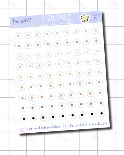 Neutral Flower 2 Deco Stickers