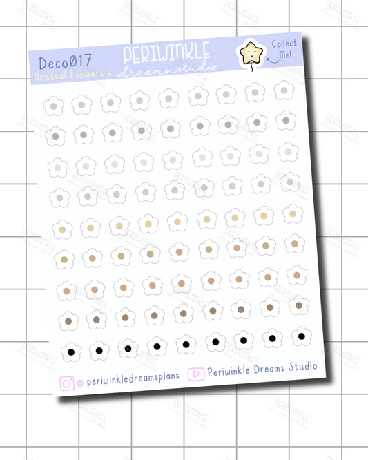 Neutral Flower 2 Deco Stickers