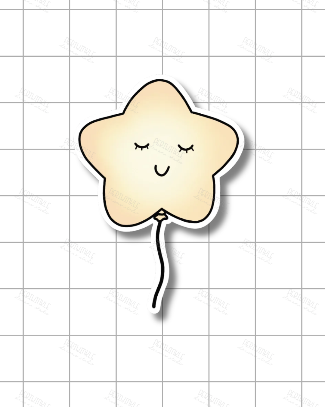 Star Balloon Die Cut Sticker
