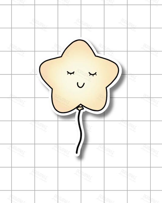 Star Balloon Die Cut Sticker