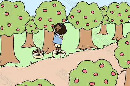 Apple Pickin' Postcard